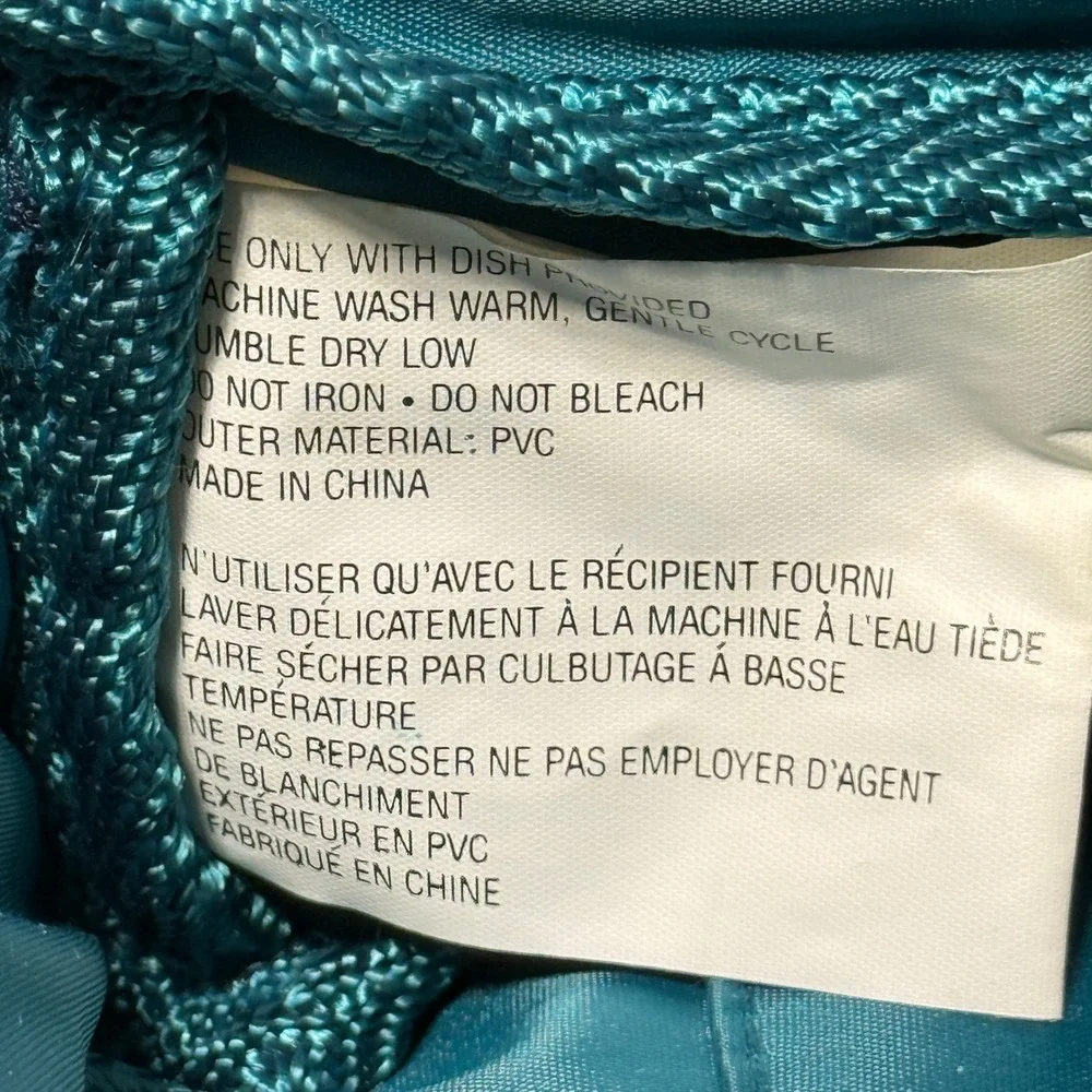 Pyrex Portable Teal Insulated Casserole Carrier Bag Microcore Hot Cold Thermal *
